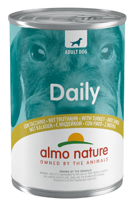 Almo Nature Daily Menù Cibo Umido Tacchino Per Cani Adulti Lattina 400g-2