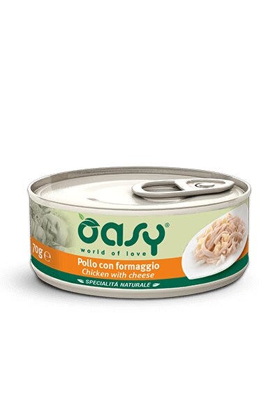 Oasy Wet Cat Pollo Con Formaggio Cibo Umido Per Gatti Adulti 70g-2