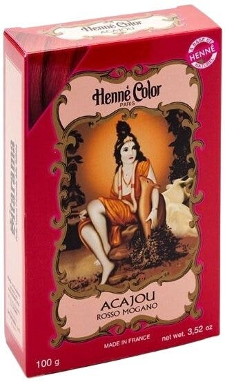 Henne Color Polvere Henne Acajou Rosso Mogano 100g-1