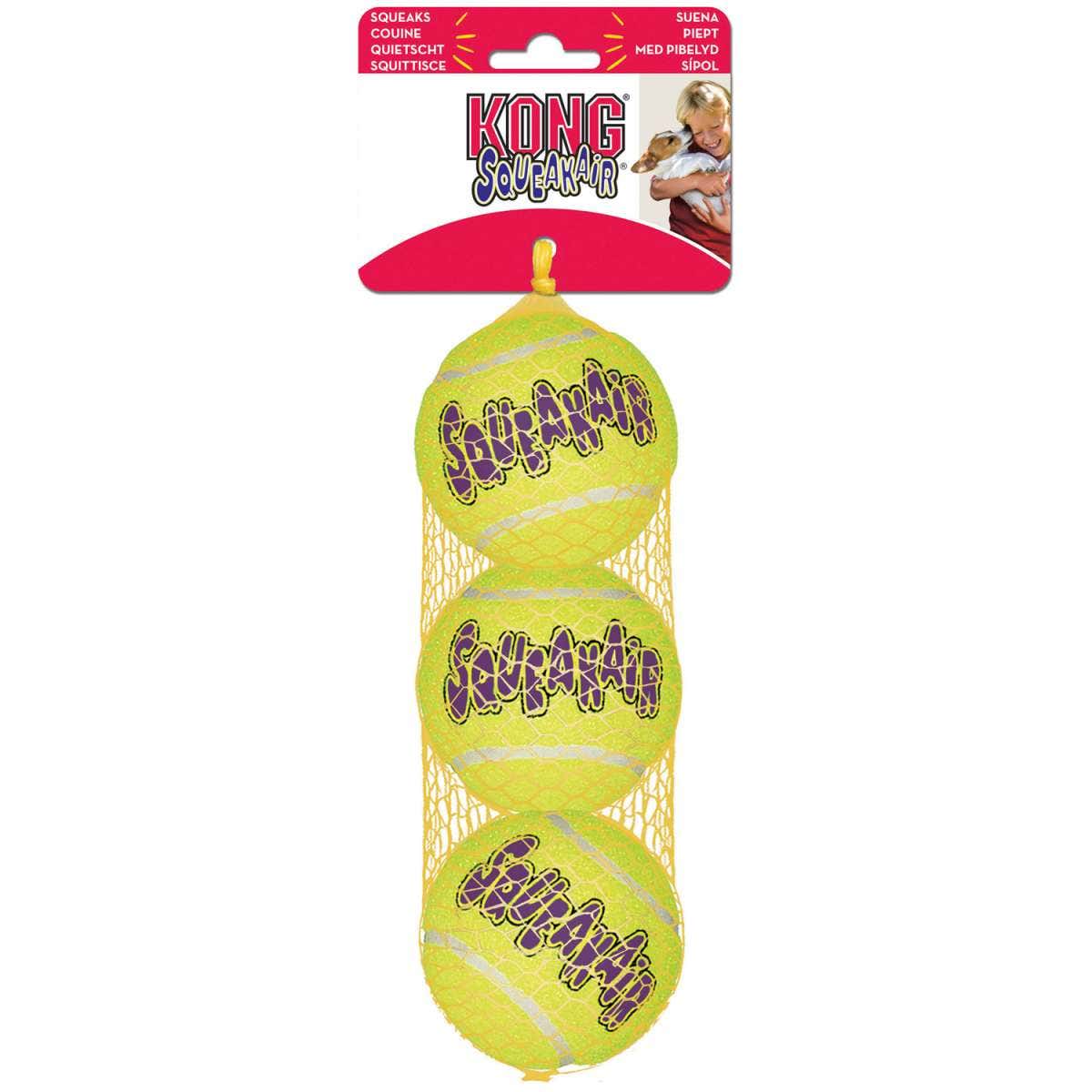 Hunter Gioco Kong Squeakair Balls Per Cani Taglia Media 3 Palline-1
