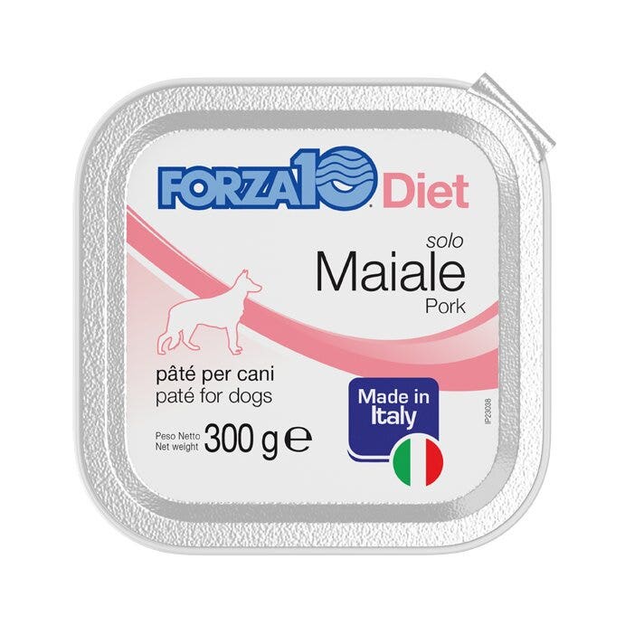 Forza10 Solo Diet Maiale Paté Per Cani Adulti Vaschetta 300g-1