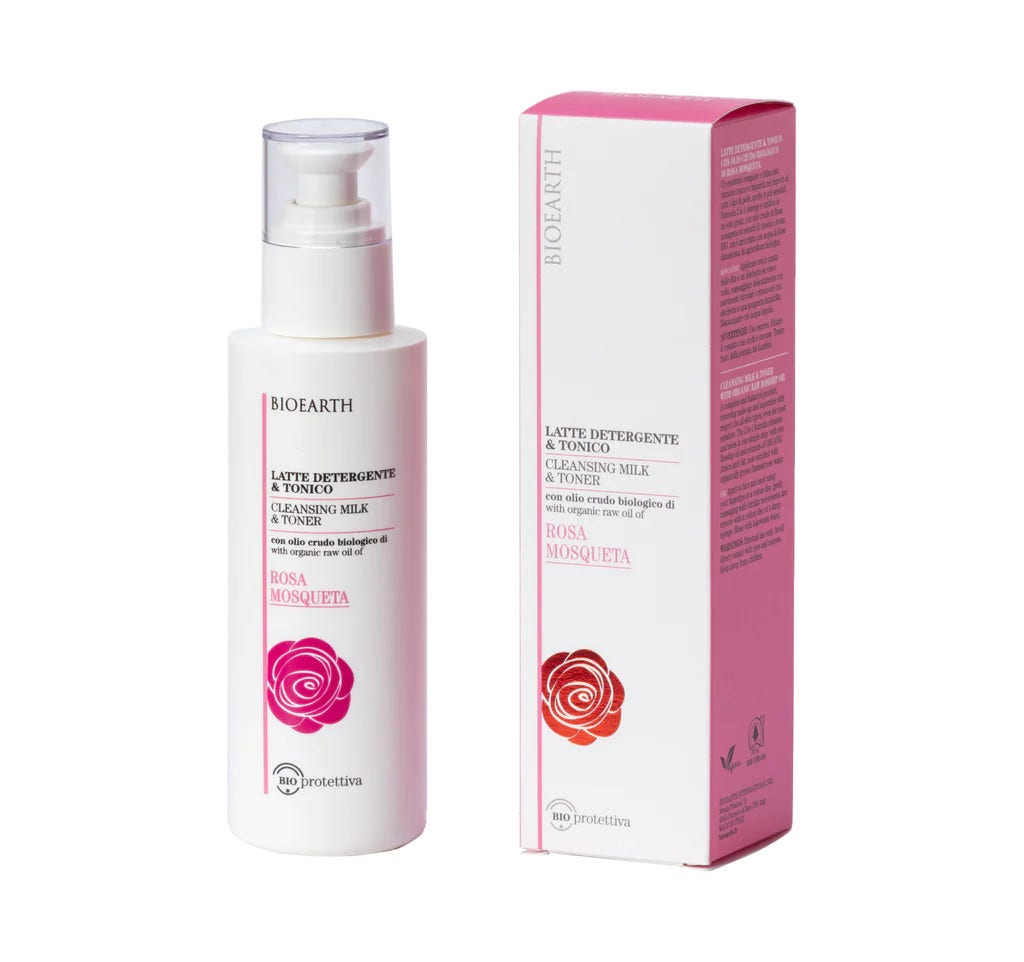 Bioearth Rosa Mosqueta Latte Detergente Tonico 200ml-2