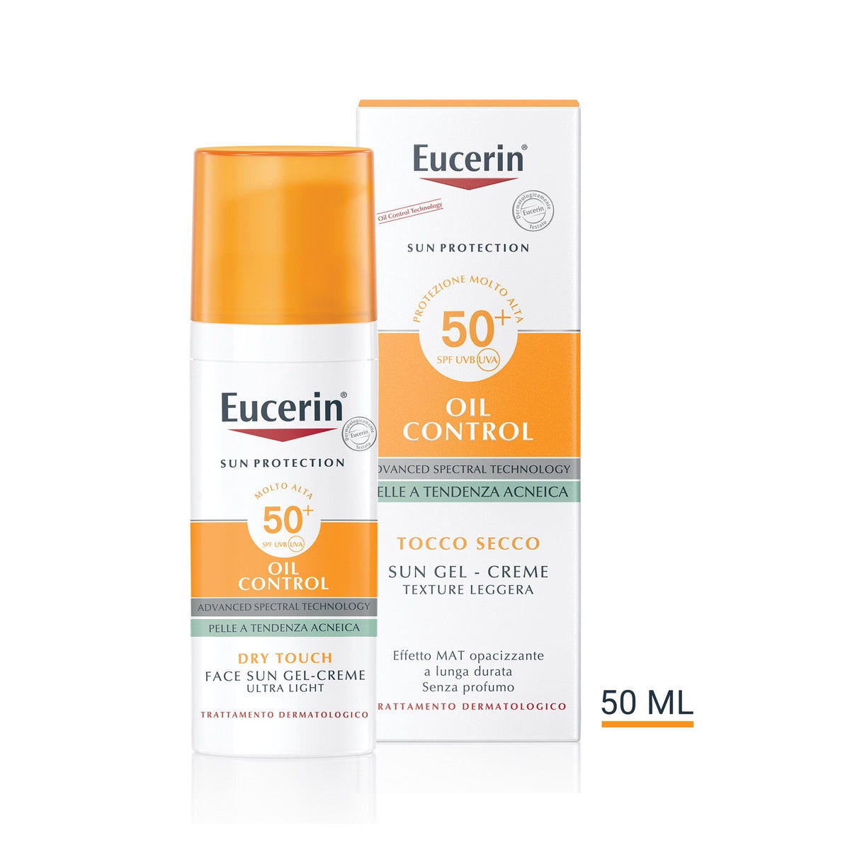 Eucerin Sun Oil Control SPF50+ Gel Crema 50ml Protezione Solare-7