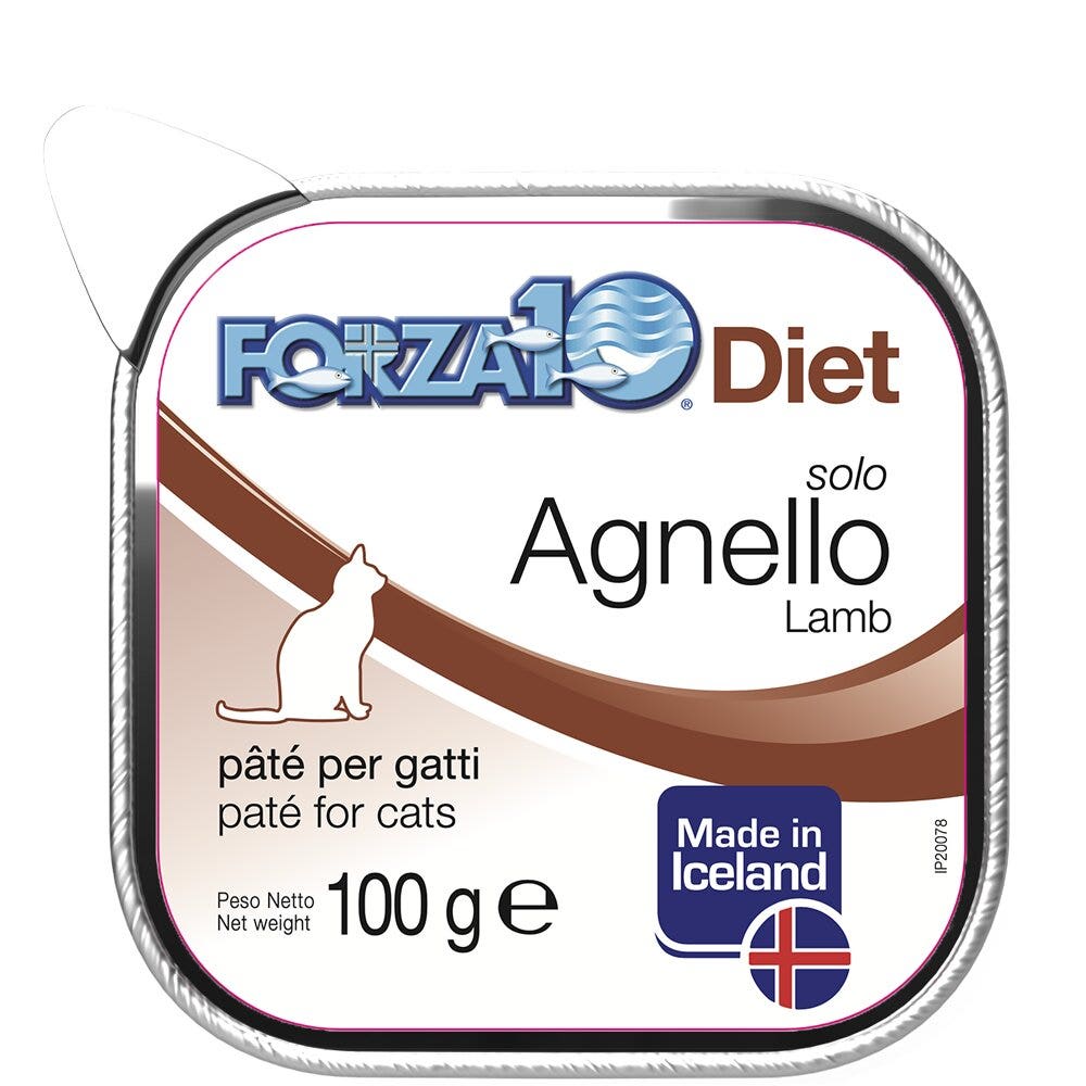Forza10 Solo Diet Agnello Paté Per Gatti Adulti Vaschetta 100g-2