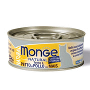 Monge Natural Tonno E Petto Di Pollo Con Mais Cibo Umido Per Gatti Adulti 80g-1