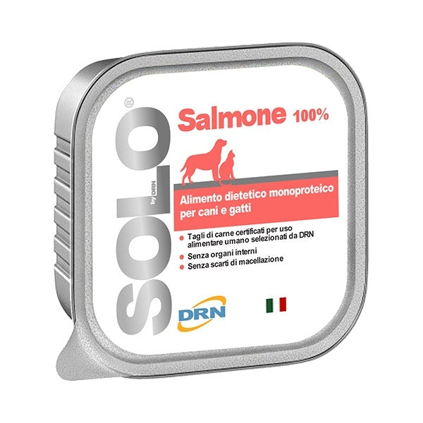 Drn Solo Salmone Alimento Dietetico Monoproteico Umido Cani/Gatti 300g-1