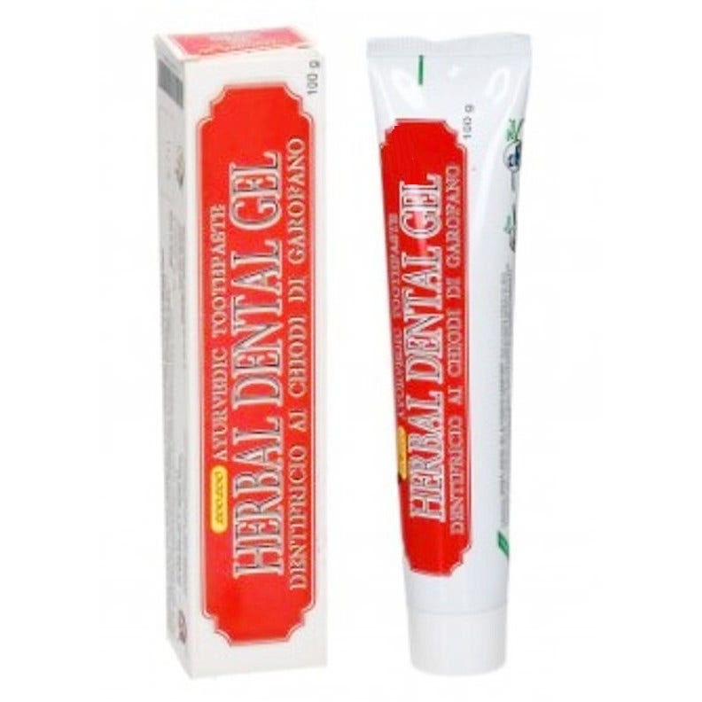 Herbal Dental Gel Dentifricio Ayurvedico Chiodi Di Garofano 100g-1