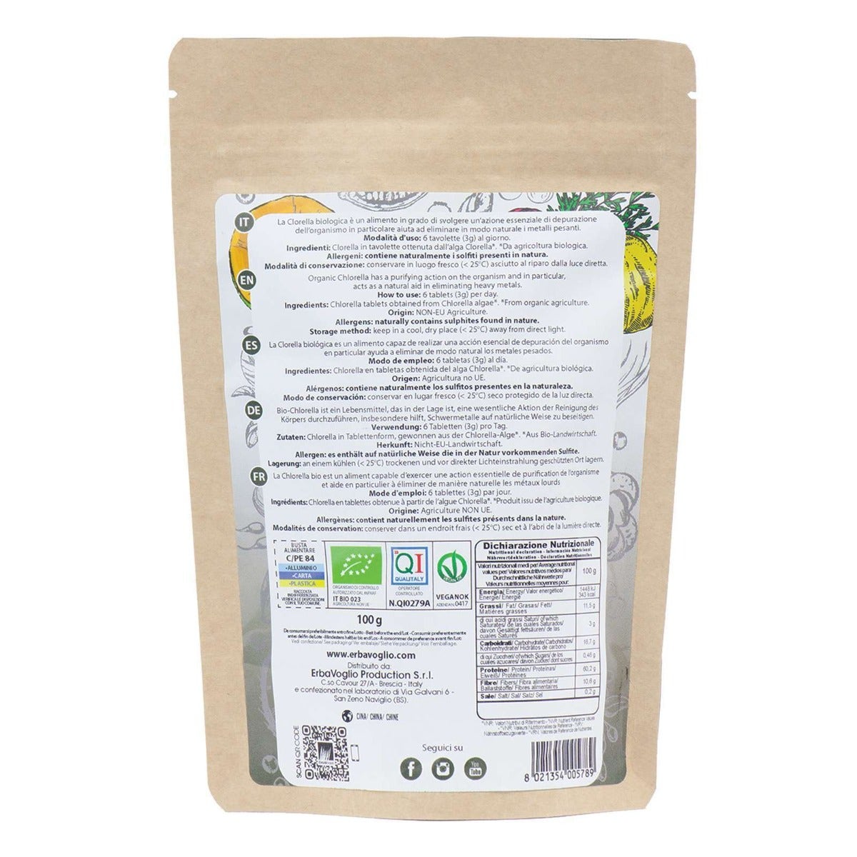 Erbavoglio Tavolette Di Clorella Bio 100g-3