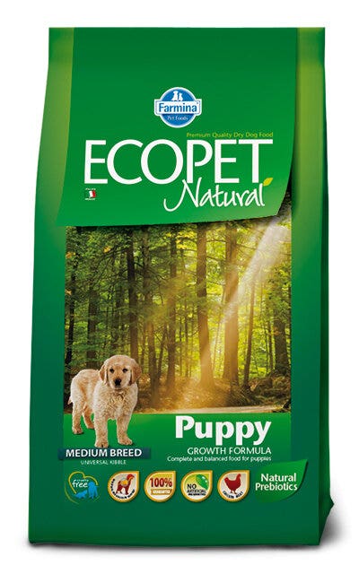 Ecopet Natural PuppyMedium Cibo Secco Per Cani 2,5kg-3