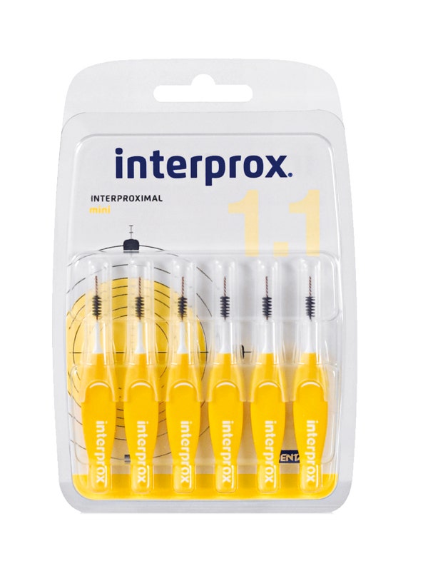 Interprox Mini Scovolino Spazi Interdentali 1,1mm Blister 6 Pezzi-4