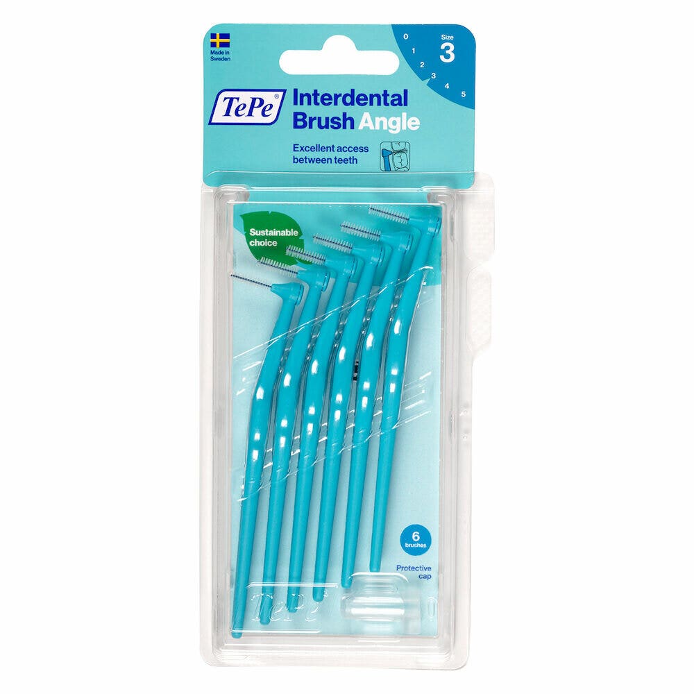 Tepe Angle Blu Scovolino Angolato Per Pulizia Interdentale Misura Iso 3 Filo 0,6 Mm 6 Pezzi-1