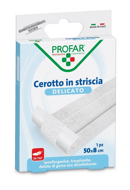 Cerotto Tessuto Non Tessuto Delicato 1 Striscia 50x8 cm Profar-0