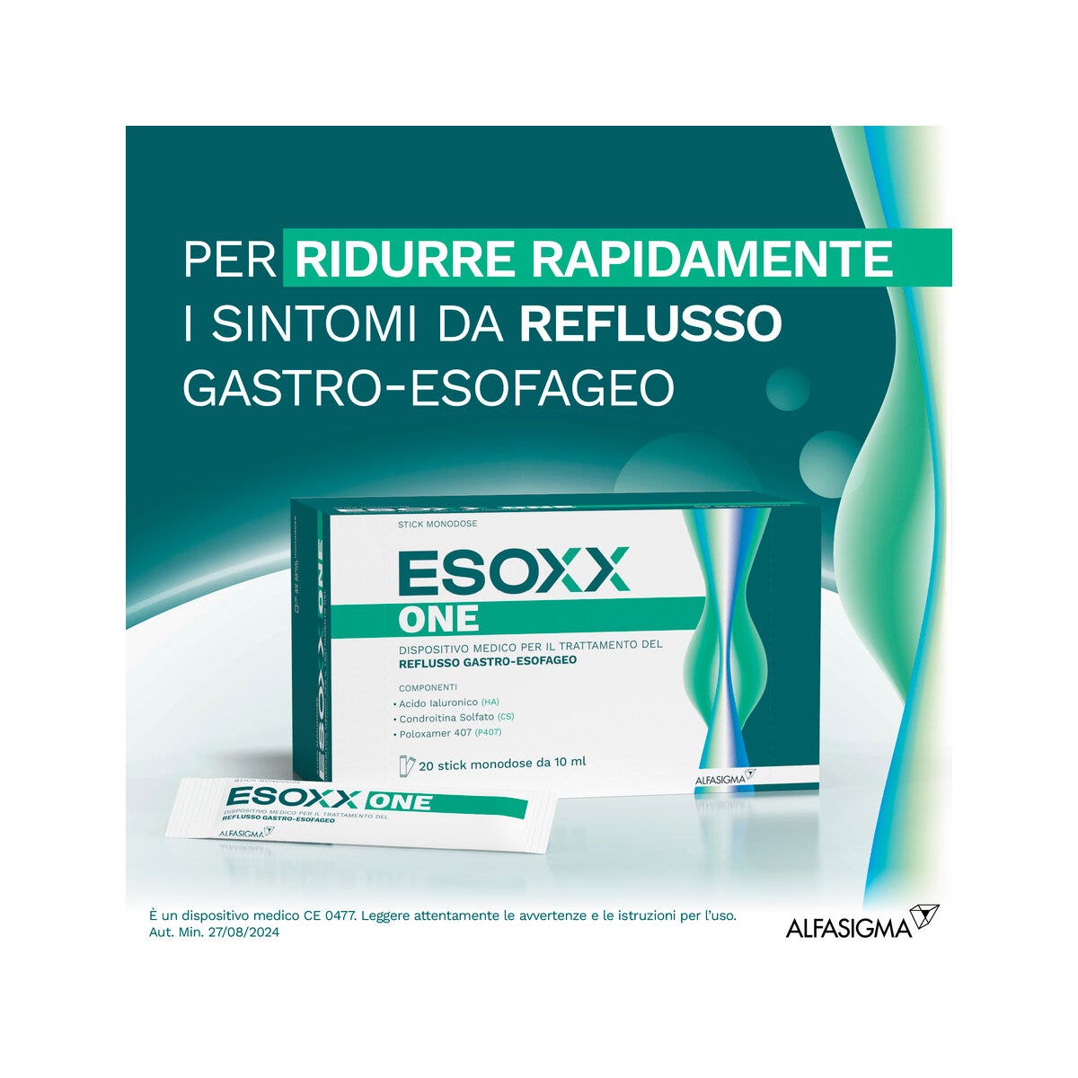 Esoxx One 20 Bustine Stick Pack 10ml - Sollievo Reflusso-2