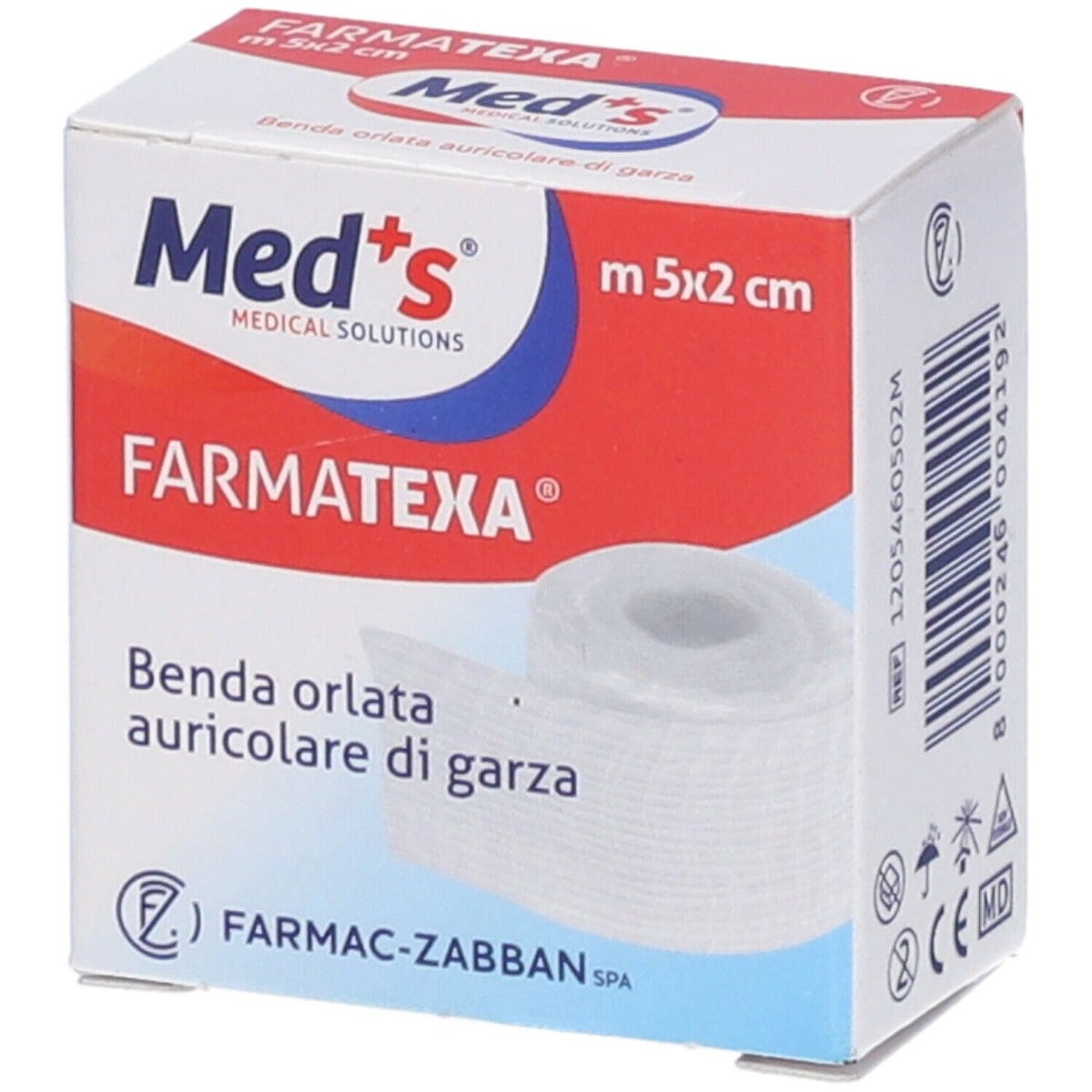 Meds Farmatexa Benda Orlata Auricolare 12/8 2cmx5m -2