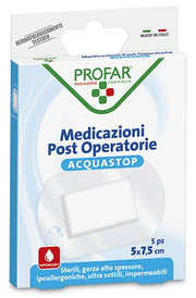 Acquastop Medicazione Post Operatoria 5x7,5 cm Profar Med 5 Pezzi-0