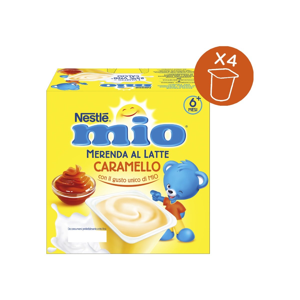 Nestlè Mio Merenda Al Latte Caramello 4 Vasetti da 100g-6