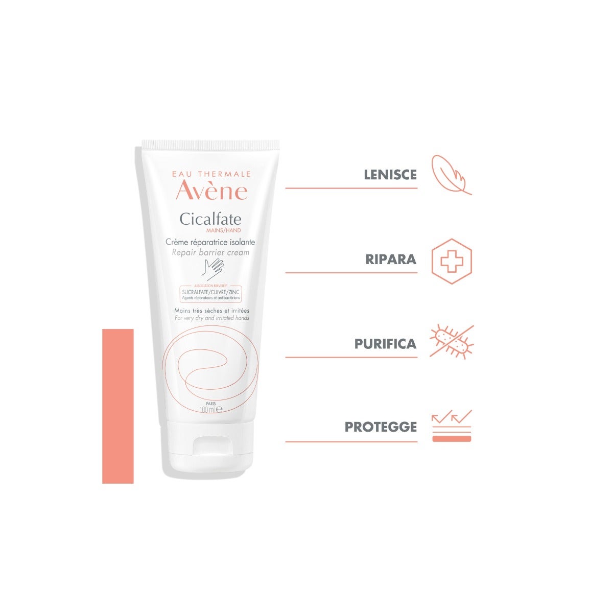 Eau Thermale Avène Cicalfate Crema Mani Ristrutturante Barriera 100ml-7