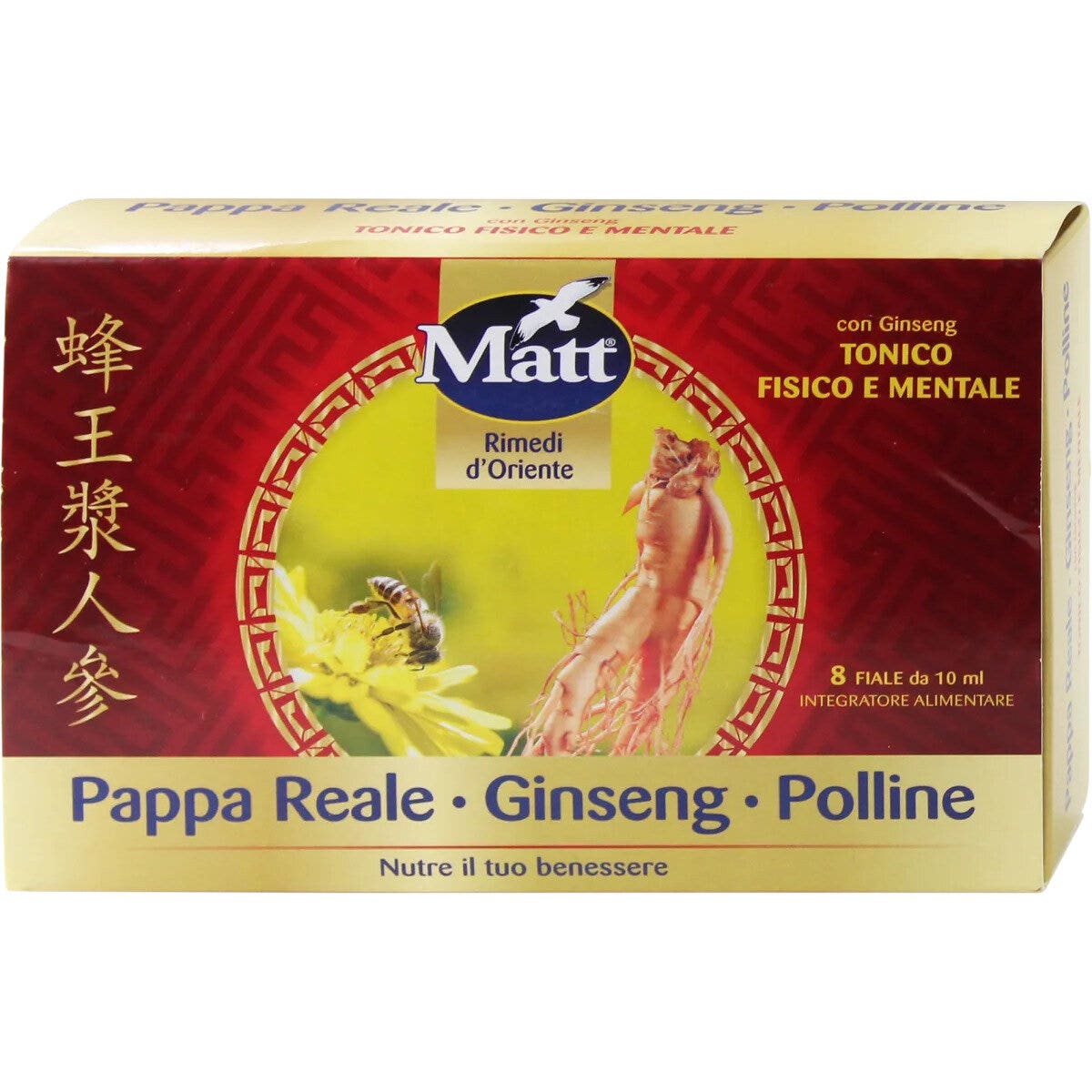 Matt Rimedi d'Oriente Pappa Reale Ginseng E Polline 8 Fiale-2