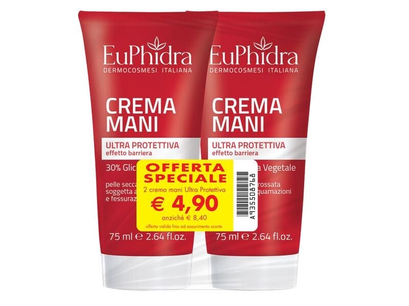 Euphidra Crema Mani Ultra Protettiva 2x75ml-3