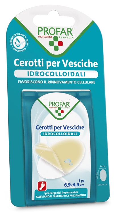 Cerotto Vesciche Idrocolloidale Profar 6,9x4,4 5 Pezzi-0