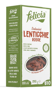 Felicia Bio Sedanini Lenticchie Rosse 250 g-0