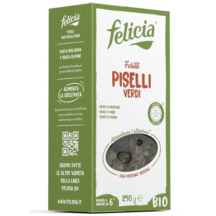 Felicia Bio Fusilli Piselli Verdi 250g-2