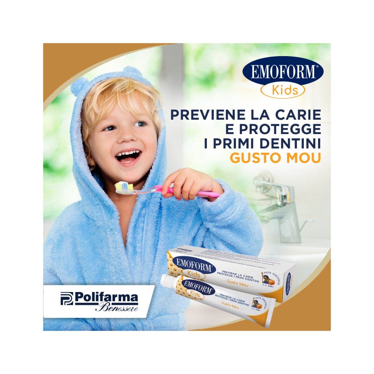 Emoform Kids Pasta Dentifricia Gusto Mou 2-6 Anni 50ml-5
