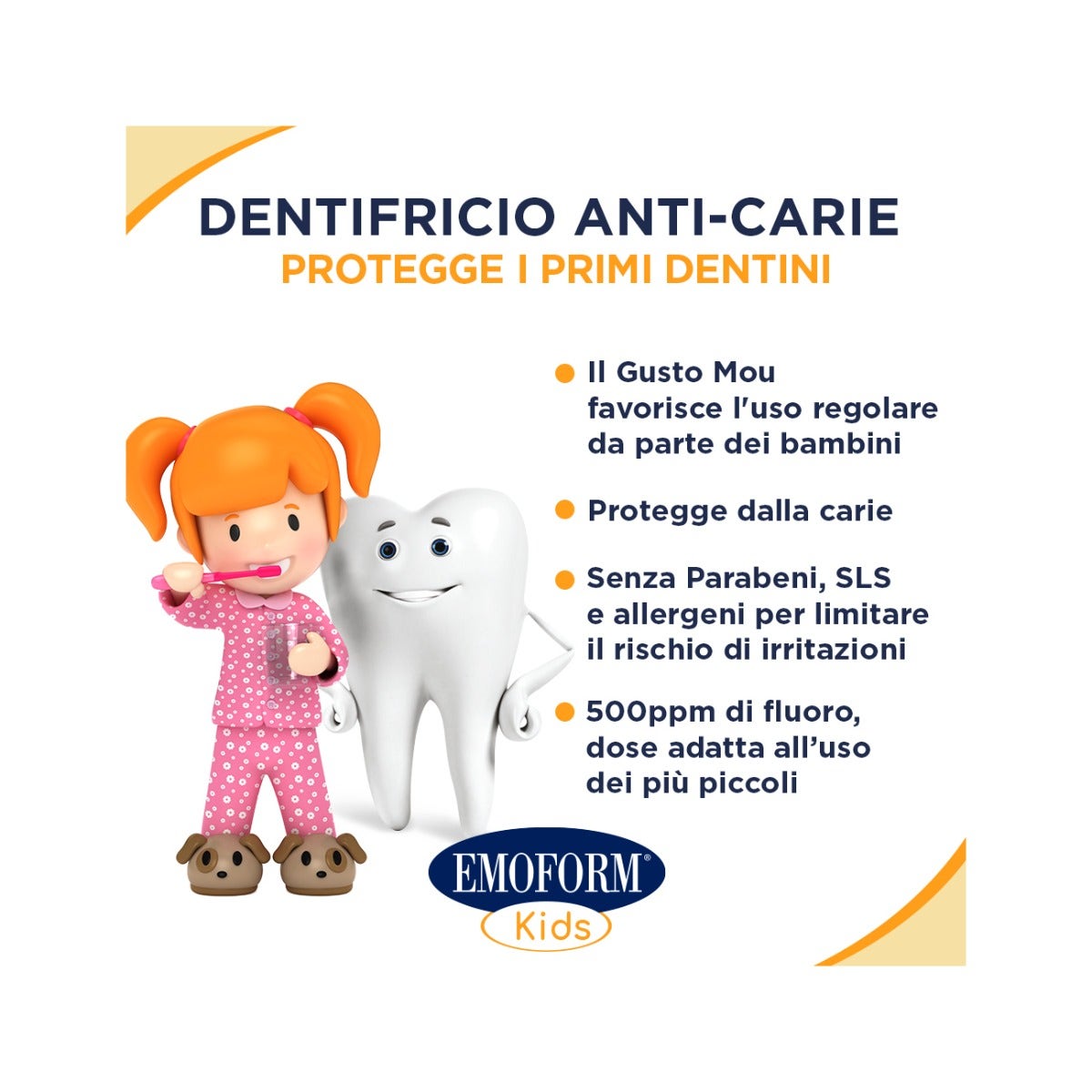 Emoform Kids Pasta Dentifricia Gusto Mou 2-6 Anni 50ml-4