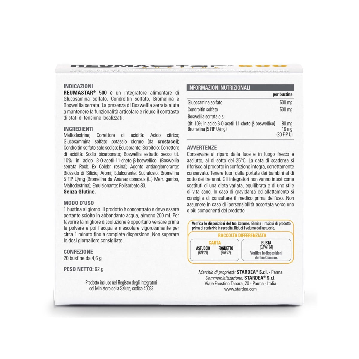Reumastar 500 20 Bustine-3