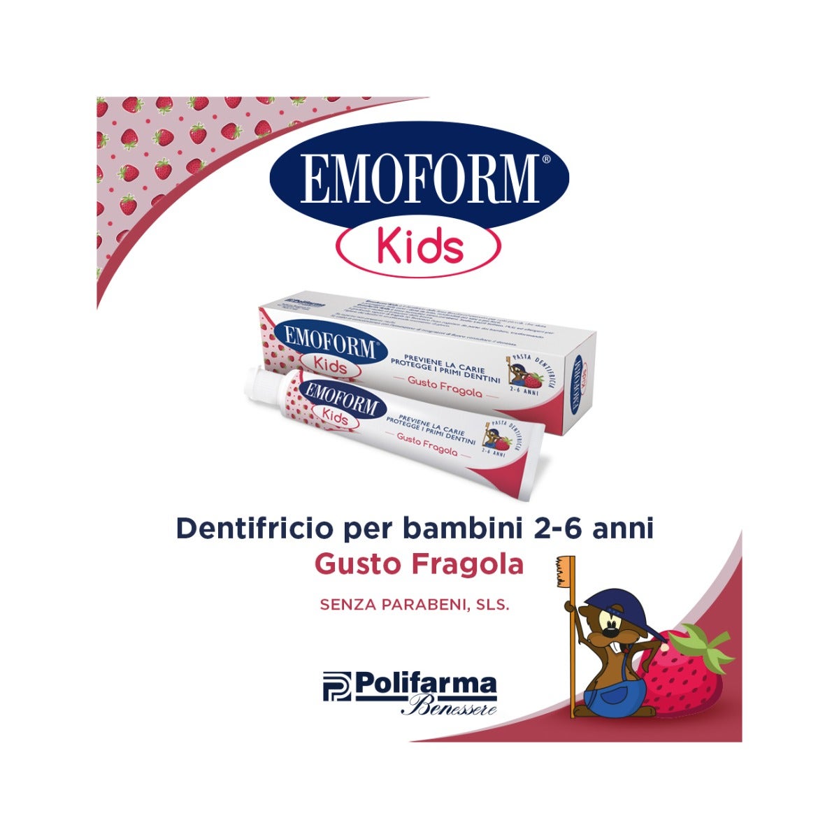 Emoform Kids Dentifricio Gusto Fragola 50ml-5