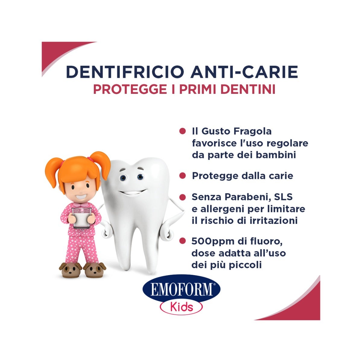 Emoform Kids Dentifricio Gusto Fragola 50ml-4