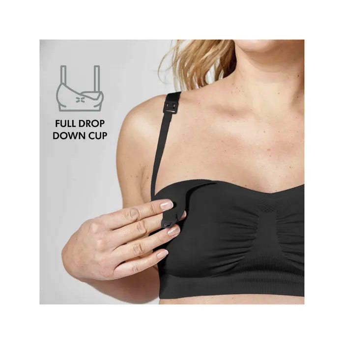 Medela Reggiseno Keep Cool Traspirante Per Gravidanza E Allattamento Nero Taglia XL-4