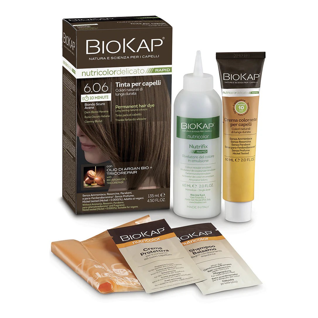 Biokap Nutricolor Delicato Rapid 6.06 Biondo Scuro Avana-3