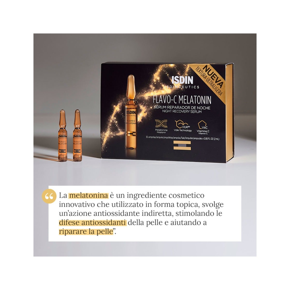 Isdin Isdinceutics Flavo-C Melatonin Viso 30 Fiale-7