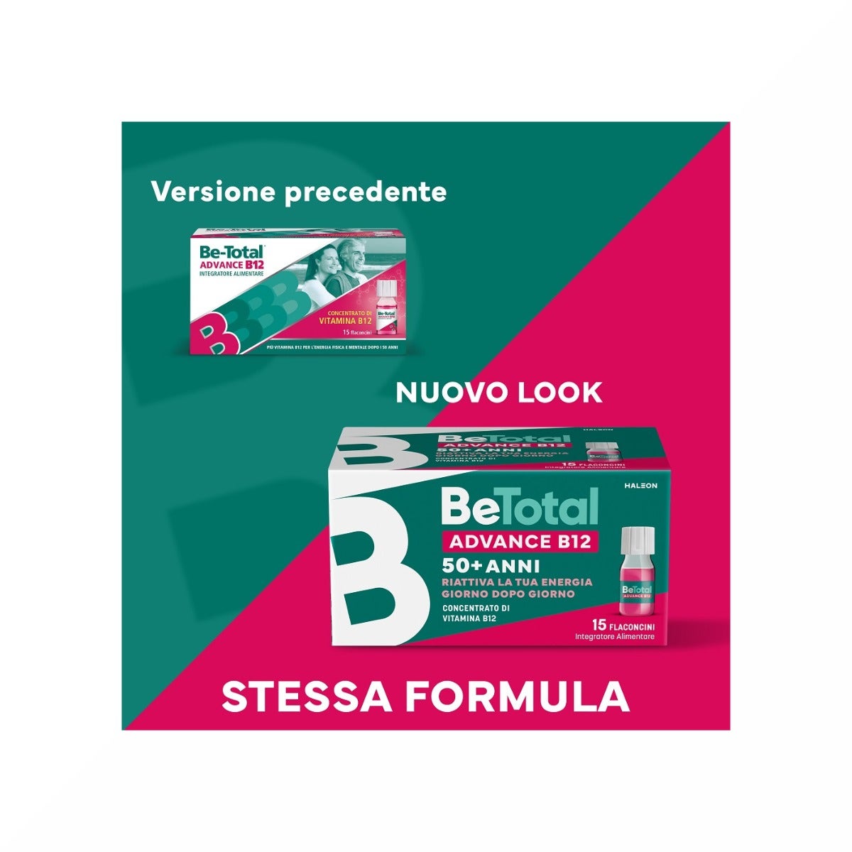 Be-Total Advance B12 50+ Anni Integratore Alimentare Vitamina B12 Zinco 15 Flaconcini-8