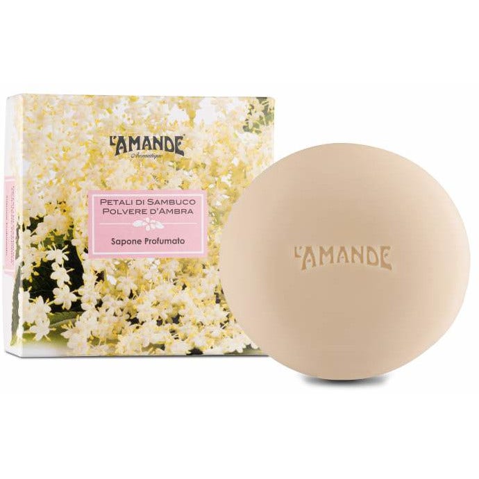 L'Amande Aromatique Sapone Profumato Petali Sambuco/Polvere D'Ambra 150g-1
