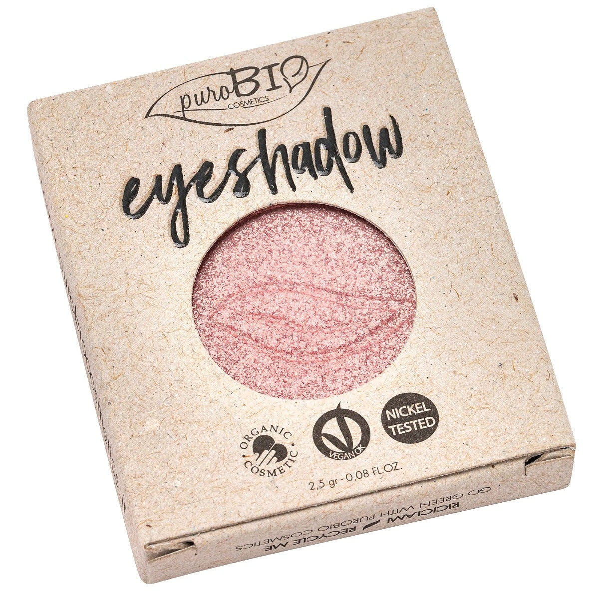Purobio Ombretto Compatto Shimmer Refill Rosa N°25 2,5g-1