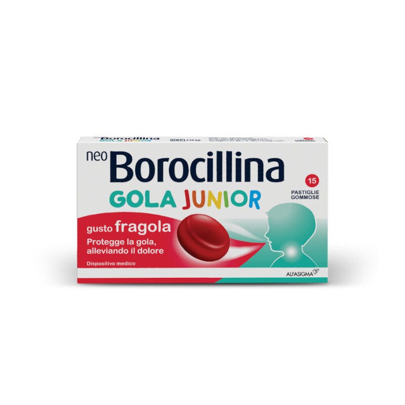 Neoborocillina Gola Junior 15 Pastiglie Fragola-10
