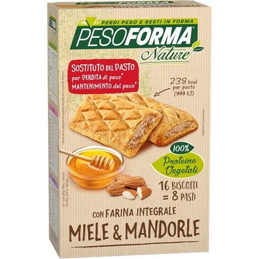 Pesoforma Biscotto Integrale Al Miele & Mandorle 16 Pezzi Da 33g-2