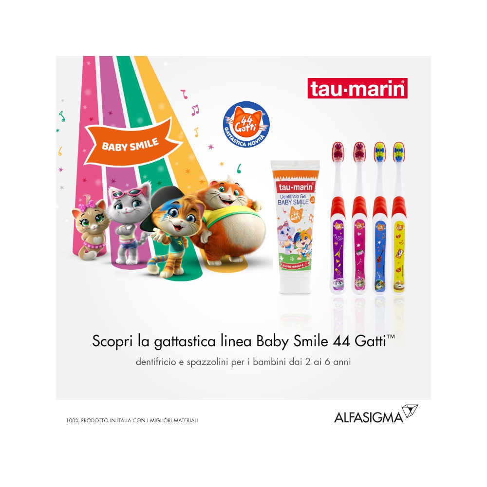 Taumarin Dentifricio Baby Gusto Fragola 44 Gatti 2-6 Anni 50ml-10