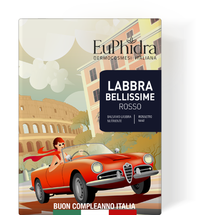 Euphidra Labbra Bellissime Rossetto Mat + Balsamo Labbra 02 Rosso -1