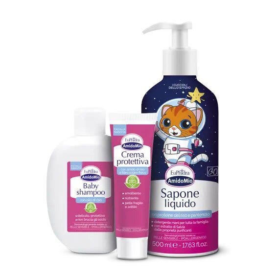 Euphidra Amido Mio L'astronave dei Cuccioli Sapone Liquido 500ml + Shampoo 200ml + Crema 50ml-4