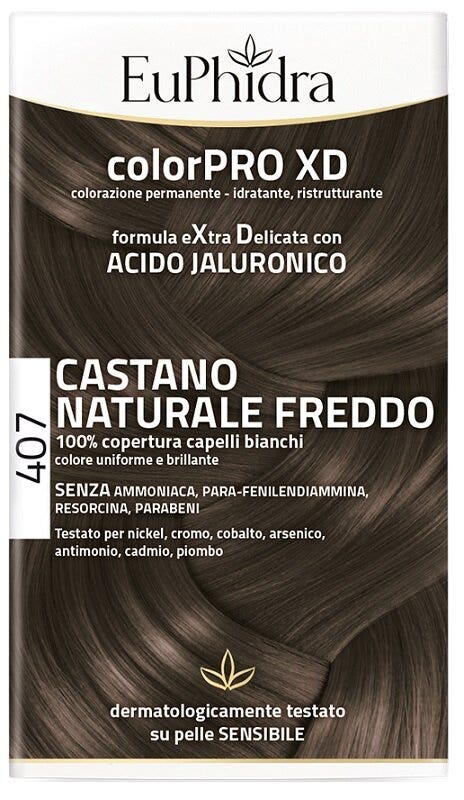 Euphidra ColorPro XD Kit Tinta Capelli 407 Castano Naturale Freddo-2