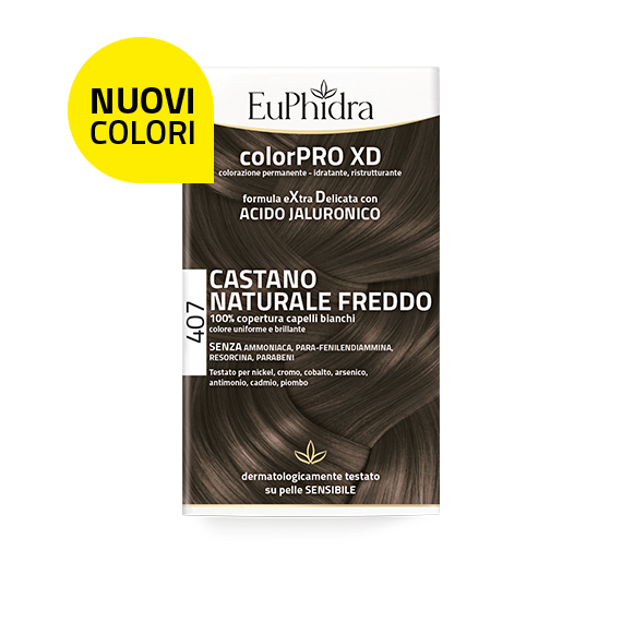 Euphidra ColorPro XD Kit Tinta Capelli 407 Castano Naturale Freddo-1
