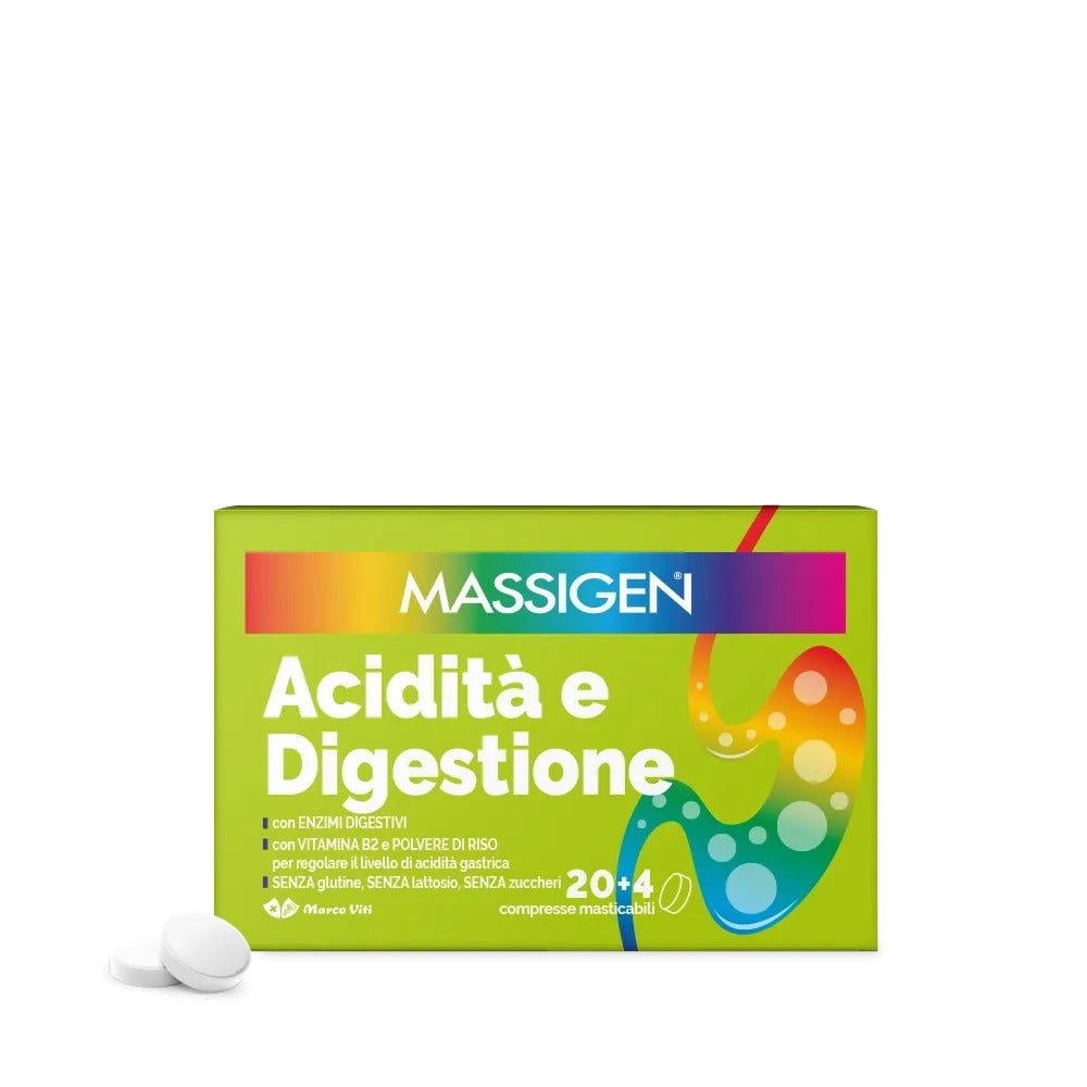 Massigen Acidità E Digestione 24 Compresse Masticabili-1