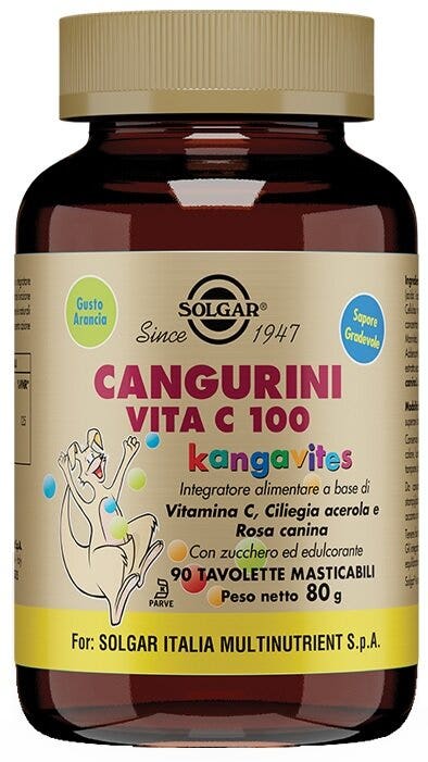 Solgar Cangurini Vita C 100 90 Tavolette Masticabili-1