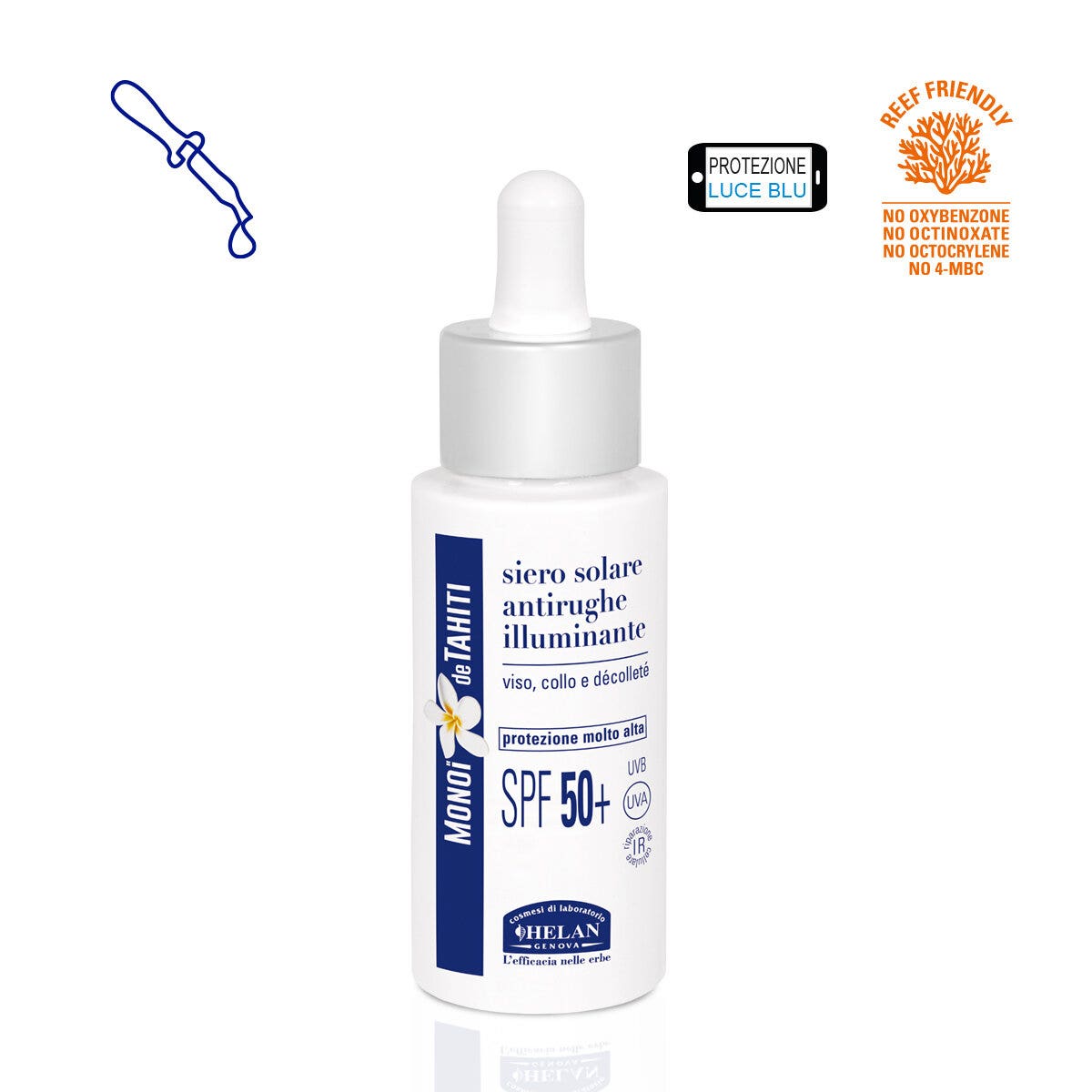 Helan Monoi De Tahiti Siero Solare Antirughe Illuminante 30ml SPF50+-1