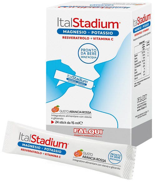 Italstadium Magnesio + Potassio Resveratrolo + Vitamina C 24 Stick-1