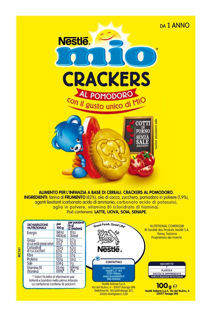 Nestlè Mio Crackers Al Pomodoro Da 12 Mesi Sacchetto 100g-4