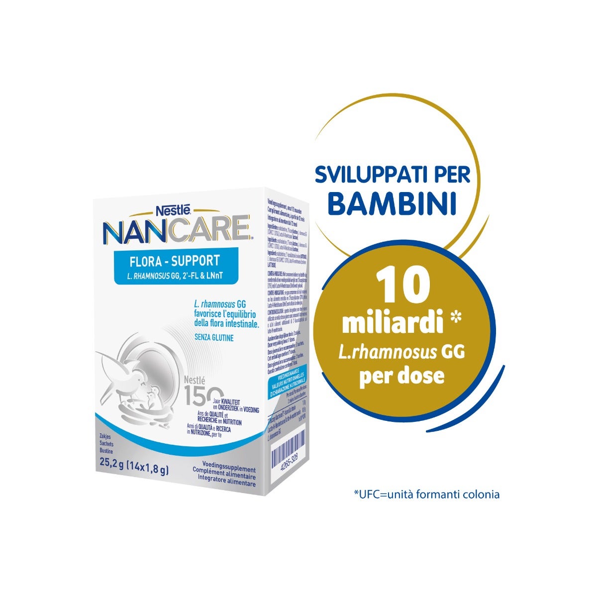Nestlé Nancare Flora-support Integratore Alimentare Pediatrico Da 12 Mesi 14 Bustine Da 1,8g-8